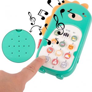 Telefon Muzyczny Dinozaur Dino Interaktywny Dla Malucha Do zabawy 8