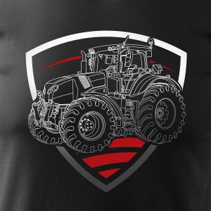 Koszulka z traktorem Claas dla rolnika męska czarna REGULAR L 2