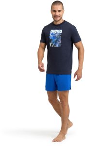 Arena KOSZULKA MĘSKA T-SHIRT SOLID COTTON NAVY VORTEX 006390/751 M 2