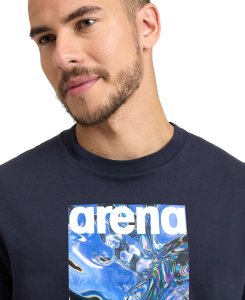 Arena KOSZULKA MĘSKA T-SHIRT SOLID COTTON NAVY VORTEX 006390/751 M 4
