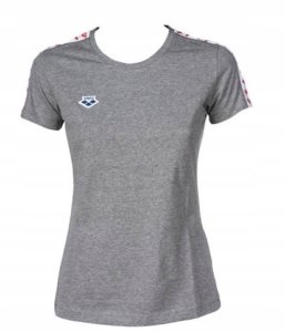 Arena KOSZULKA WOMEN'S T-SHIRT TEAM ICONS DARK GREY MELANGE WHITE RED 001225/524 L 6