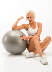 Aqua-Sport POWERSTRECH ANTIBURST PIŁKA GIMNASTYCZNA SZARY 75CM AS0075 10