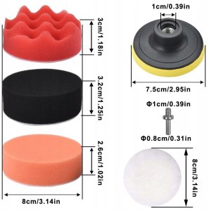 12 X Gąbka Gąbki Polerskie Polerowania Lakieru 80 3