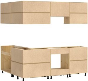 vidaXL Szafka z półką i drzwiami 8 pcs Miód Lite drewno sosnowe 10