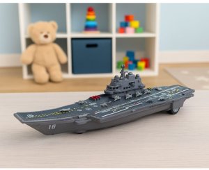 LeanToys Lotniskowiec Militarny Wojskowy Napęd Światła Dźwięki 24 cm 3