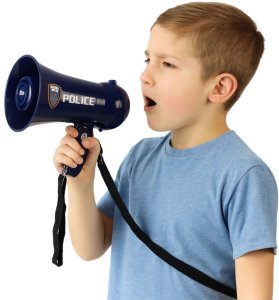 Interaktywny Megafon Policyjny Dźwięki Syreny Policyjnej Smycz 3