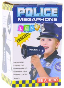 Interaktywny Megafon Policyjny Dźwięki Syreny Policyjnej Smycz 4