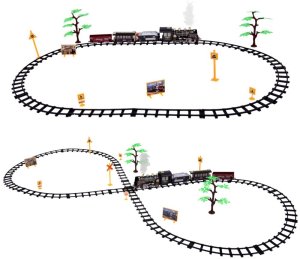 Kolejka Pociąg Lokomotywa Zdalnie Sterowana RC Światła Dźwięki Dym 22 el. 3