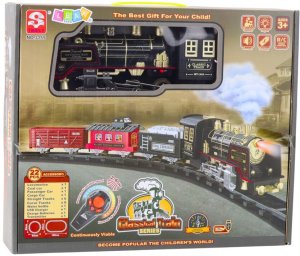 Kolejka Pociąg Lokomotywa Zdalnie Sterowana RC Światła Dźwięki Dym 22 el. 5