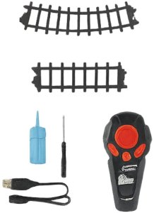 LeanToys Kolejka Elektryczna Pociąg Klasyczny RC Światła Dźwięki Dym 206 cm 24 el. 4