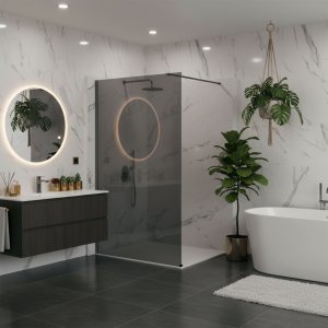 Rea Kabina prysznicowa Walk-In Flexi Grey / Tytan 140 3
