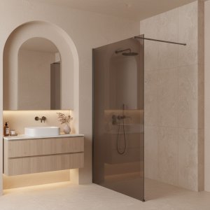 Rea Kabina prysznicowa Walk-In Flexi Brown / Tytan 130 4