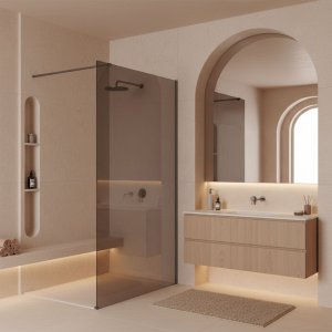 Rea Kabina prysznicowa Walk-In Flexi Brown / Tytan 140 3