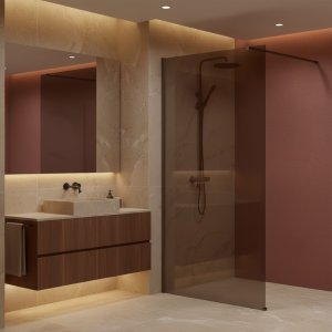 Rea Kabina prysznicowa Walk-In Flexi Brown / Tytan 140 4