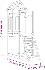 vidaXL Plac zabaw Brązowy 110,5 x 52,5 x 214 cm Drewno Douglas 9
