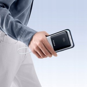 Powerbank Baseus Powerbank Lipow 20000mAh 22,5W z dwoma wbudowanymi kablami z dodatkowym kablem Simple USB-A - USB-C 3A 20cm biały 5