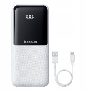 Powerbank Baseus Powerbank Lipow 20000mAh 22,5W z dwoma wbudowanymi kablami z dodatkowym kablem Simple USB-A - USB-C 3A 20cm biały 7