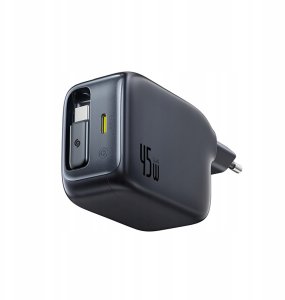 Ładowarka Baseus Ładowarka sieciowa EnerCore CJ11 45W z portem USB-C i ze zwijanym kablem USB-C - czarna 3