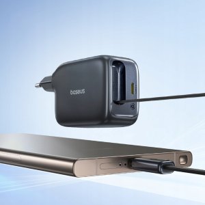 Ładowarka Baseus Ładowarka sieciowa EnerCore CJ11 45W z portem USB-C i ze zwijanym kablem USB-C - czarna 5