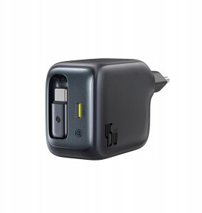 Ładowarka Baseus Ładowarka sieciowa EnerCore CJ11 45W z portem USB-C i ze zwijanym kablem USB-C - czarna 6