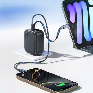 Ładowarka Baseus Ładowarka sieciowa EnerCore CJ11 45W z portem USB-C i ze zwijanym kablem USB-C - czarna 7