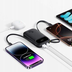 Powerbank Baseus Powerbank EnerFill FC31 10000mAh 45W z kablami USB-C i Lightning - czarny 4