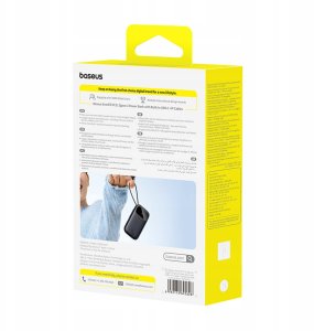 Powerbank Baseus Powerbank EnerFill FC31 10000mAh 45W z kablami USB-C i Lightning - czarny 10