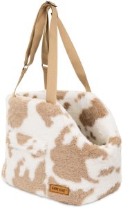 Barry King Torba transportowa dla psa/kota, wzór jasnobrązowe łatki krowie, 41*27*29cm 3