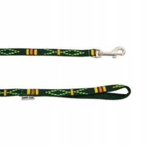 Barry King Smycz dla psa, zielony, wzór etniczny, taśma polipropylenowa, 10mm/120cm 2