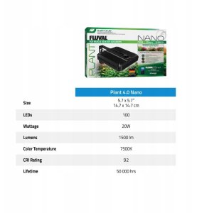 Nano Plant 4.0 LED, oświetlenie do akwarium, 20W, bluetooth 4