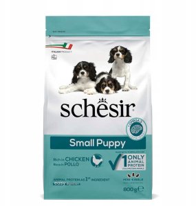 Schesir Original, karma sucha, dla szczenią, kurczak, 800 g, worek, dla małych ras 3