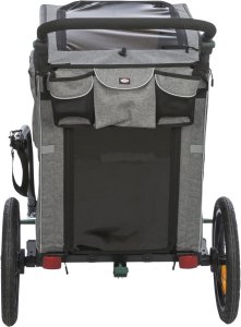 Trixie Przyczepka rowerowa, szary/szałwiowy, M: 71 × 95 × 85/138 cm, z zawieszeniem, maks. 35 kg 3