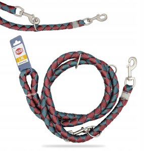 Cavo, smycz regulowana, dla psa, bordowy/petrol, L–XL: 2.00 m/o 18 mm 2