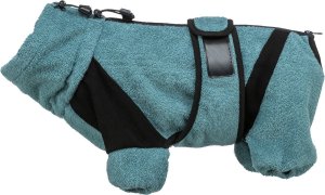 Trixie Szlafrok dla psa, tkanina frotte, petrol, M: 46 cm, na rzepy 2