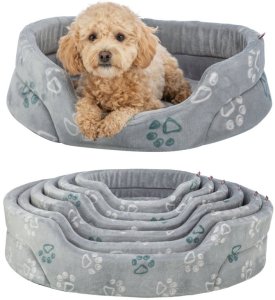 Trixie Jimmy Soft legowisko, dla psa/kota, miękki plusz, owalne, jasnoszare, 75 x 65 cm 2