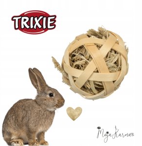 Trixie Piłka bambusowa z sianem, dla gryzoni, 5 cm 2