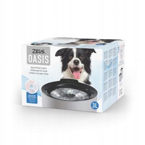 AIO FACTORY Zeus Oasis Fountain, fontanna dla psa szara, 3l, 24x17 cm, USB 2