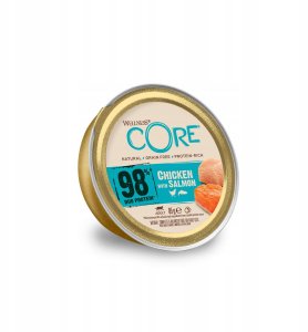 Happy Cat Core 98% Duo Protein karma mokra dla dorosłych kotów kurczak i łosoś 85g szalka 2