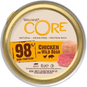 Brit Core 98% Duo Protein karma mokra, dla dorosłych kotów, kurczak i dzik, 85g, szalka 2