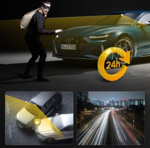 GKU D700 Kamera samochodowa przód i tył 4K/2,5K karta SD 64 GB GPS 5G 4