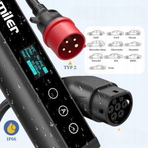 AIMILER Wallbox stacja ładująca 22 kW aplikacja 3-fazowa 400V 16-32 A 7m 3