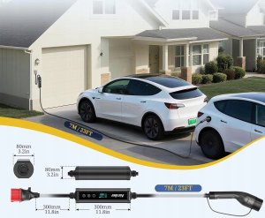 AIMILER Wallbox stacja ładująca 22 kW aplikacja 3-fazowa 400V 16-32 A 7m 4