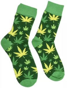 Aleszale Skarpetki Konopie Marihuany - Wyraziste Skarpety z Motywem Liści - rozmiar 42-46 2