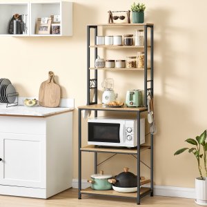 Szafka do kuchni dąb sonoma z półkami i haczykami loft 2