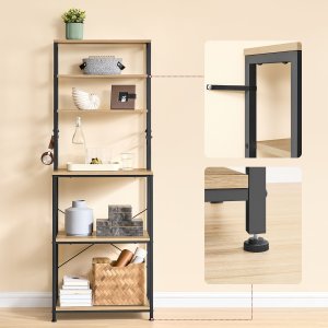 Szafka do kuchni dąb sonoma z półkami i haczykami loft 4