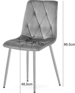 OSKAR Krzesło upholstered brown velvet with golden legs for kitchen dining x4 LIBRA 8