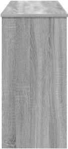 vidaXL Stojak na keyboard Szary Sonoma 130 x 32 x 64 cm 6