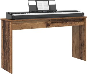vidaXL Stojak na keyboard Stare drewno 120 x 32 x 64 cm 3