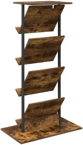 vidaXL Regał na gazety z półką w kolorze dębu wędzonego, 68 x 40 x 123.5 cm 7