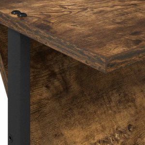 vidaXL Regał na gazety z półką w kolorze dębu wędzonego, 68 x 40 x 123.5 cm 8